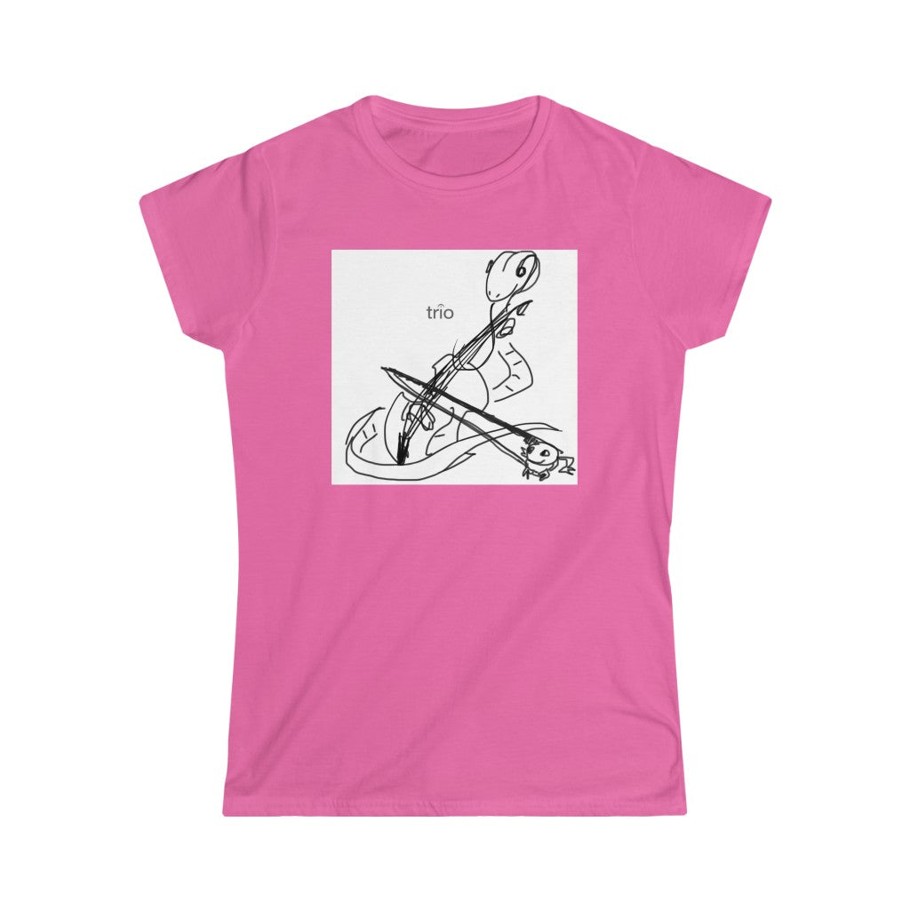 Friends Playing Music Women's Softstyle Tee