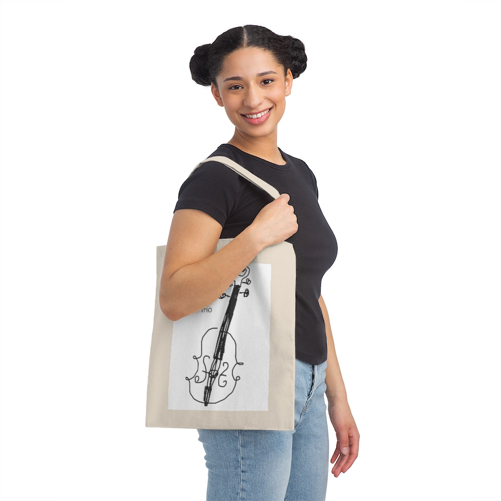 Violin Canvas Tote Bag