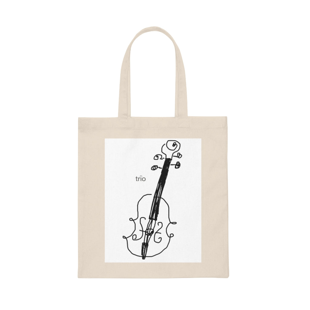 Violin Canvas Tote Bag