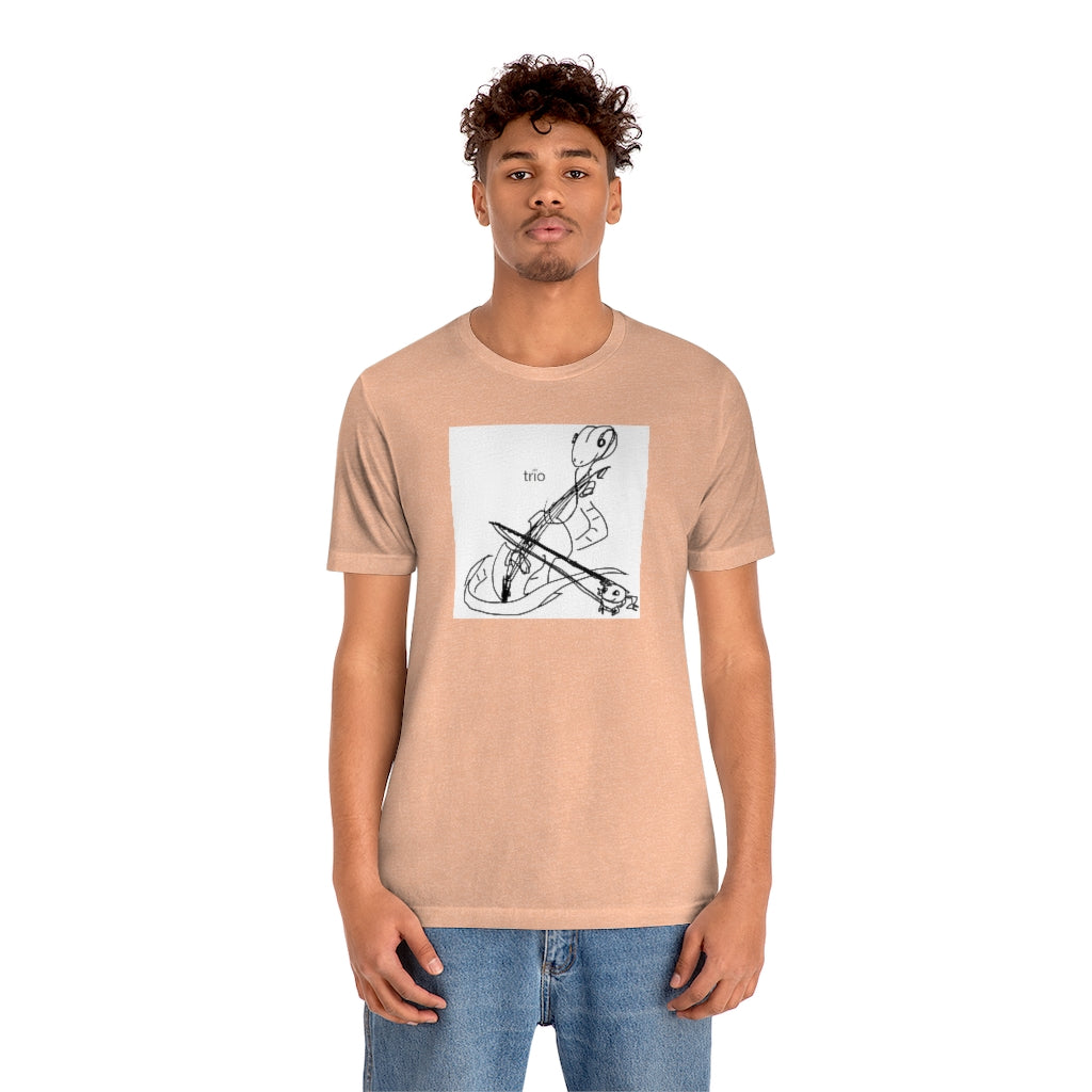 Friends Playing Music Unisex Short Sleeve Tee