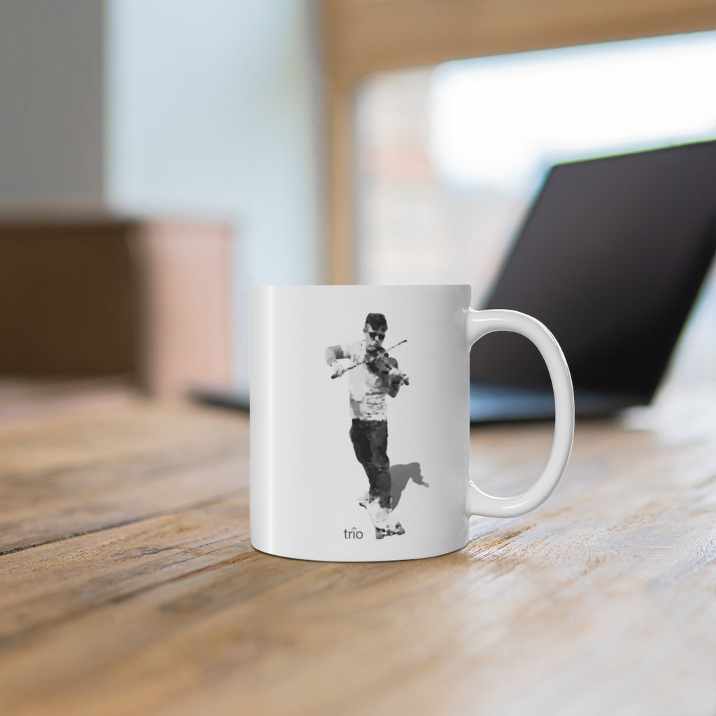 Skateboard & Violin Ceramic Mug 11oz