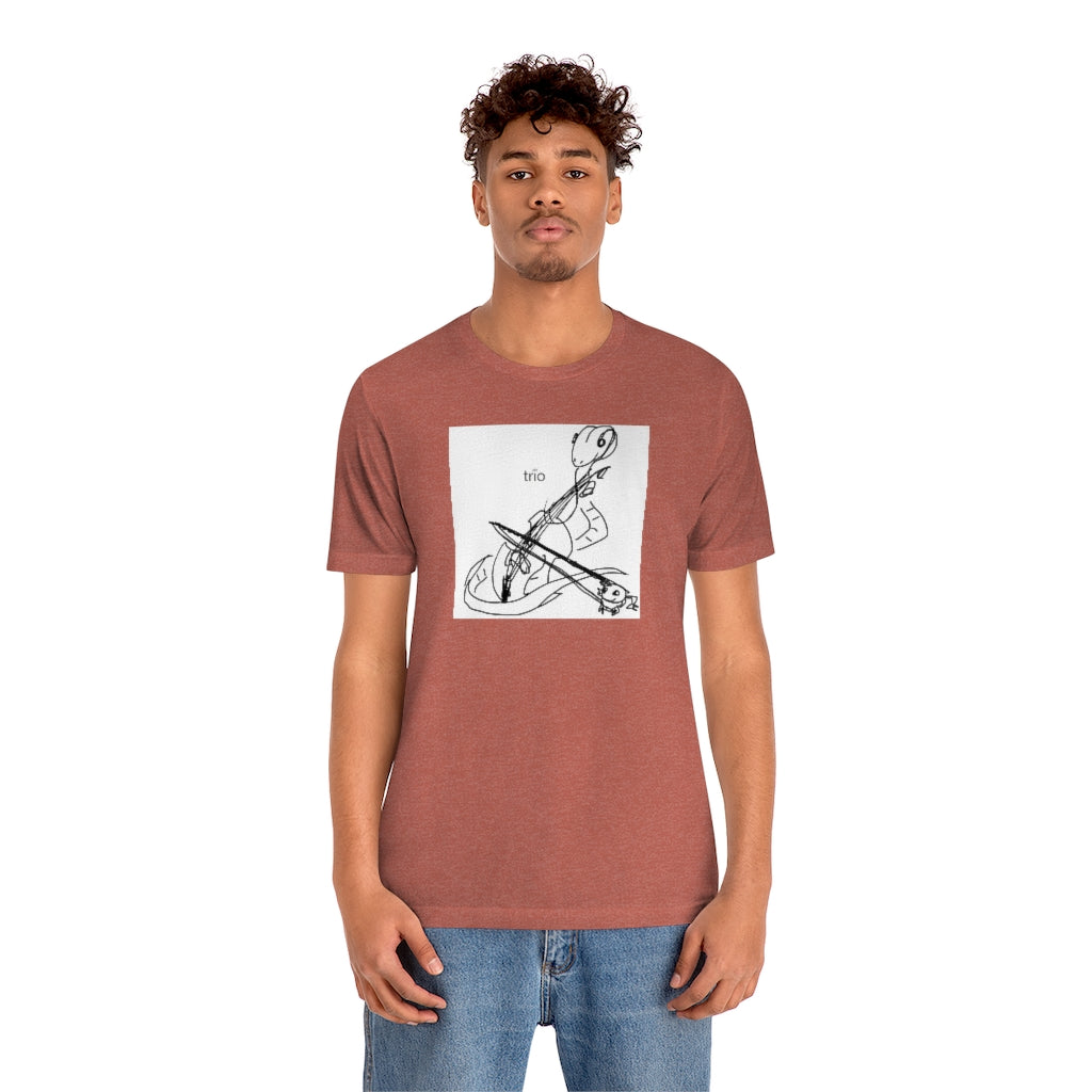 Friends Playing Music Unisex Short Sleeve Tee