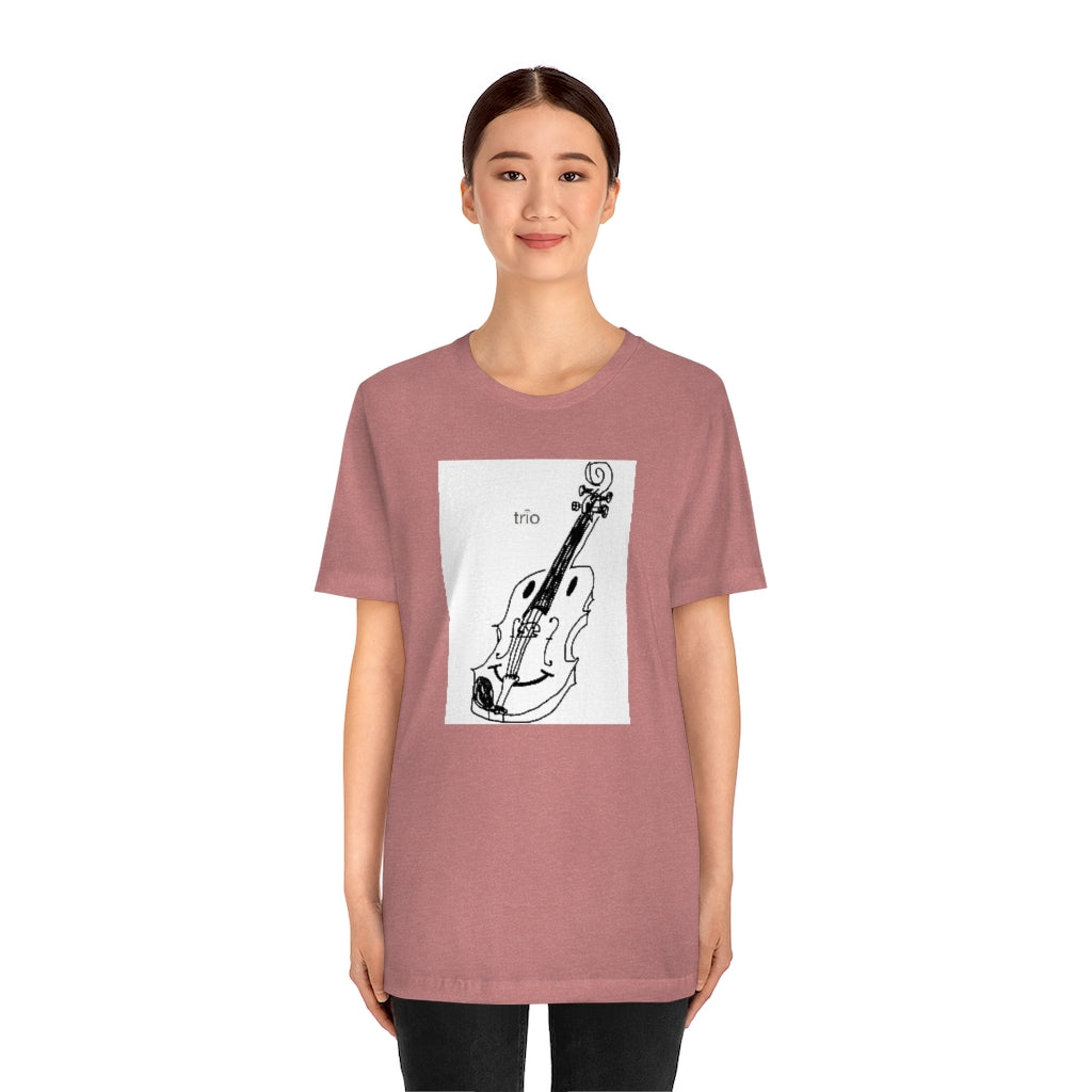 Happy Violin Unisex Jersey Short Sleeve Tee