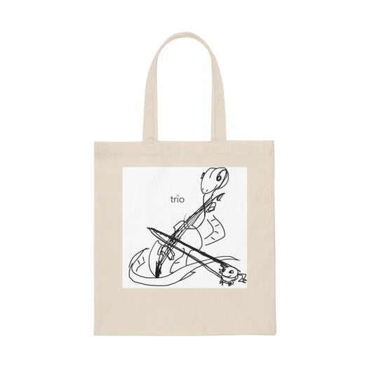 Friends Playing Music Canvas Tote Bag
