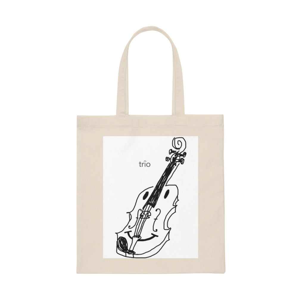 Happy Face Canvas Tote Bag