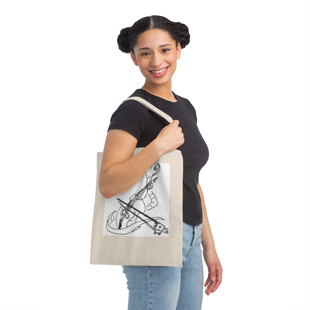 Friends Playing Music Canvas Tote Bag