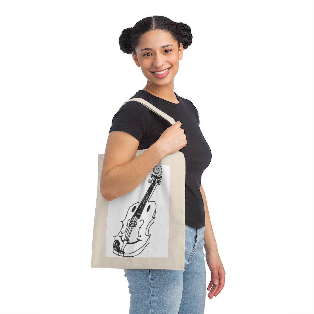 Happy Face Canvas Tote Bag